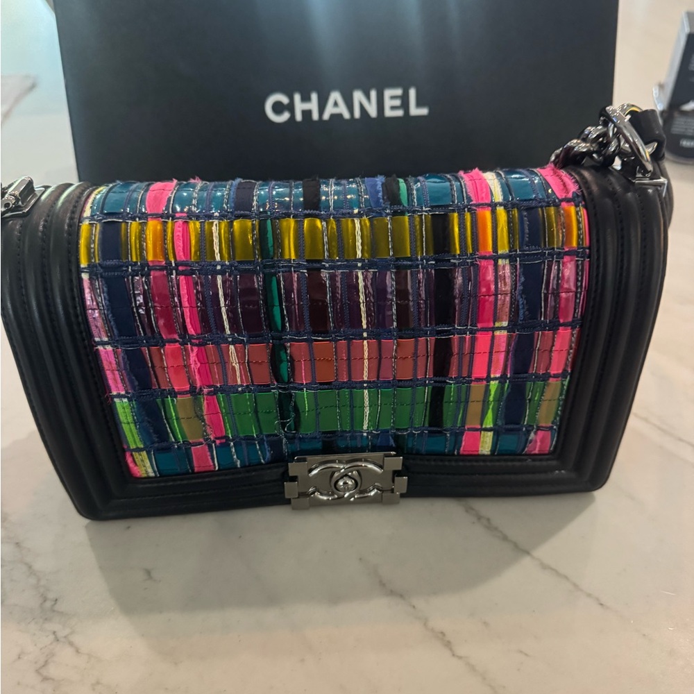 AUTHENTIC Chanel Vibrant Multicolor boy bag